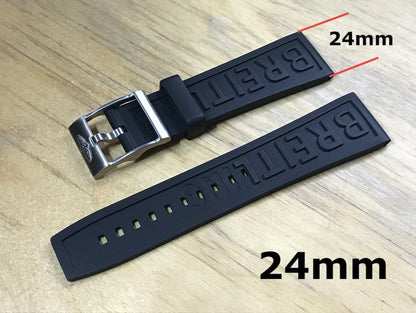 20mm/22mm/24mm BAND STRAP For Breitling High Quality Replacement Rubber Silicone Strap,Black band For Breitling Watch With Buckle breitl