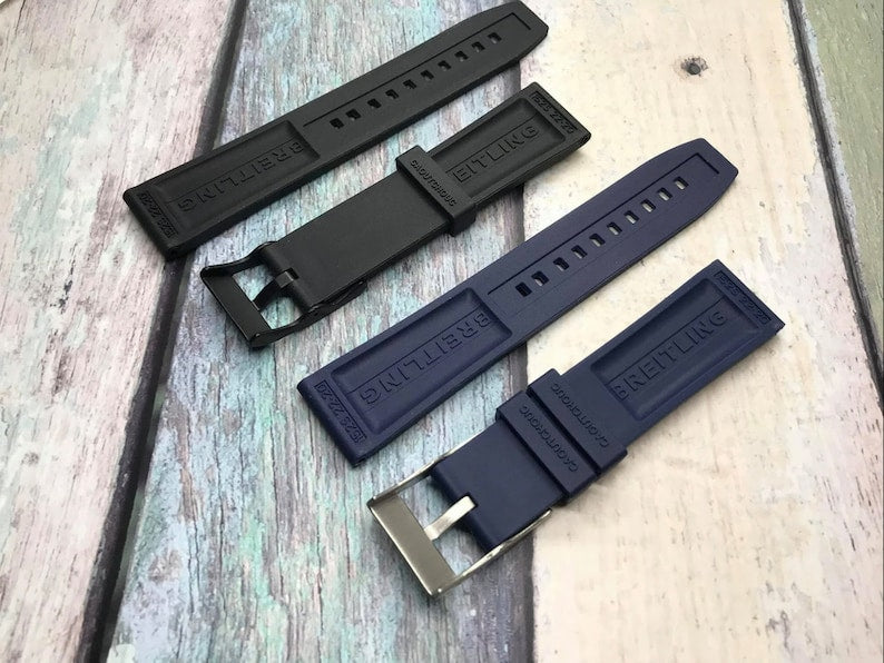 20mm/22mm/24mm BAND STRAP For Breitling High Quality Replacement Rubber Silicone Strap,Black band For Breitling Watch With Buckle breitl
