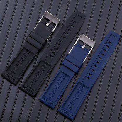 20mm/22mm/24mm For Breitling High Quality Replacement Rubber Strap, Black,Blue,Yellow,Red band For Breitling Watch With Buckle breitl