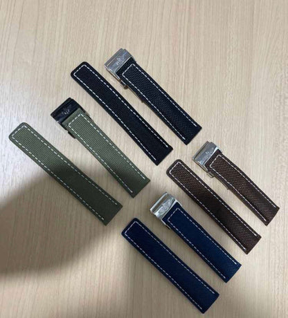 22mm Breitling Nylon BAND STRAP For Breitling High Quality Nylon Strap,Black,Blue,Green,Brown band For Breitl Watch With Steel Buckle