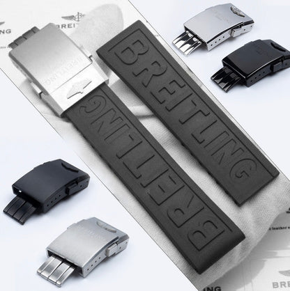 For BREITLING High Quality Replacement Silicone Rubber Strap Fit Pro Diver Watch Band 22mm 24mm 20mm