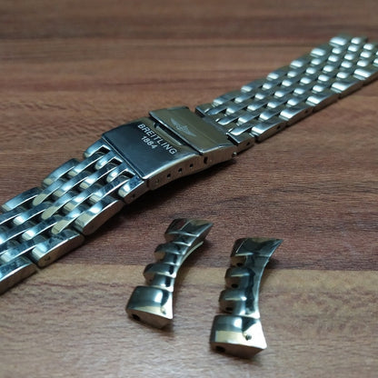 24mm Stainless steel Strap For Breitling Watch Band 316L Jubilee Strap Bracelet With Deployment Buckle For Breitl Navitimer