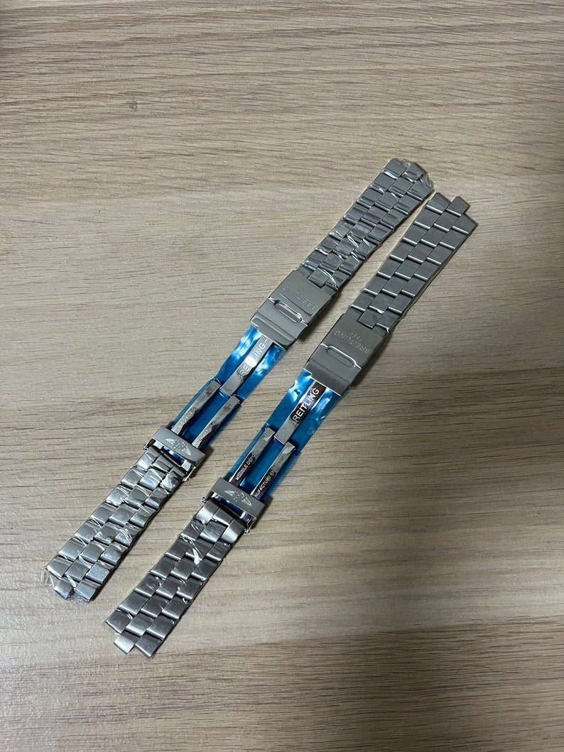 24mm Stainless Steel Breitling Bracelet Strap Band For Breitling Watch Strap With Breitl Folding Clasp/Buckle
