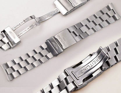24mm Stainless Steel Breitling Bracelet Strap Band For Breitling Watch Strap With Breitl Folding Clasp/Buckle