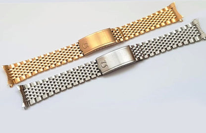 18mm,19mm,20mm Omega Jubilee Strap beads Bracelet Silver, Gold band strap stainless steel for omega watches, Seamaster Diver, Vintage & More