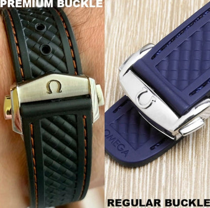 19mm,20mm 21mm,22mm Omega fabric leather bracelet tape band strap with clasp for omega Nylon watch band with Deployment Clasp Buckle